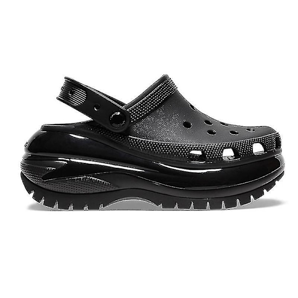 Kvinnors klassiska tjocka Platcompatiblem skor tjocka sula slip på sandaler-WELLNGS black 37-38