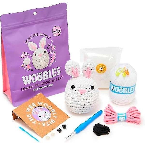 Virka kit för nybörjare Diy virka gosedjur kit nybörjare virka kit G-WELLNGS rabbit