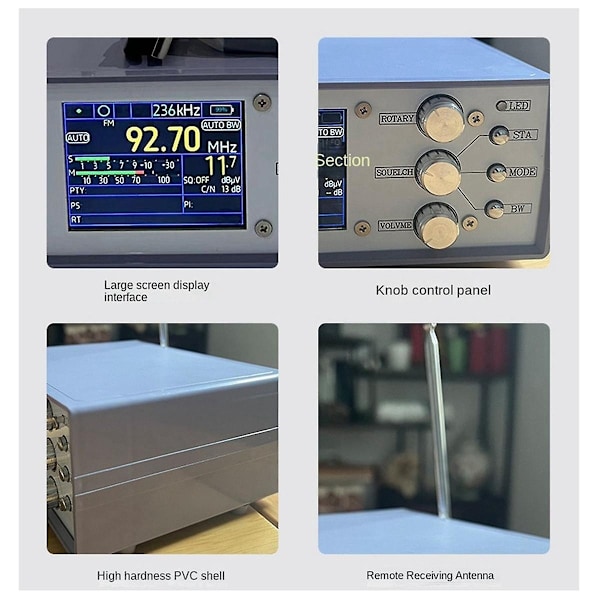 Nyeste Tef6686 Fm Sw/mw/lw Fuld Bånd Radio Dsp Radio Modtager Rds + Batteri Højttaler Oplader Antenne-WELLNGS