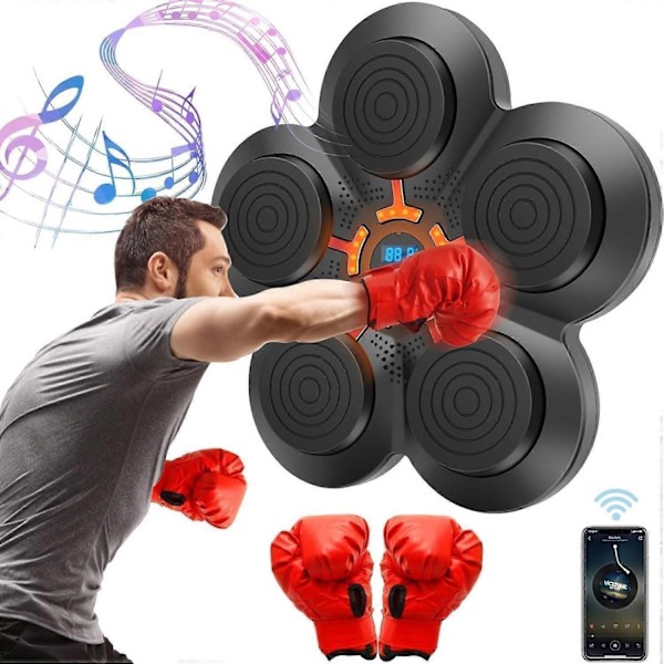 Musiikkikoulutuslaite nyrkkeilyyn, Elektroninen nyrkkeilylaite, Kannettava seinäkiinnitettävä Bluetooth-musiikkikoulutuslaite - WELLNGS and adults gloves