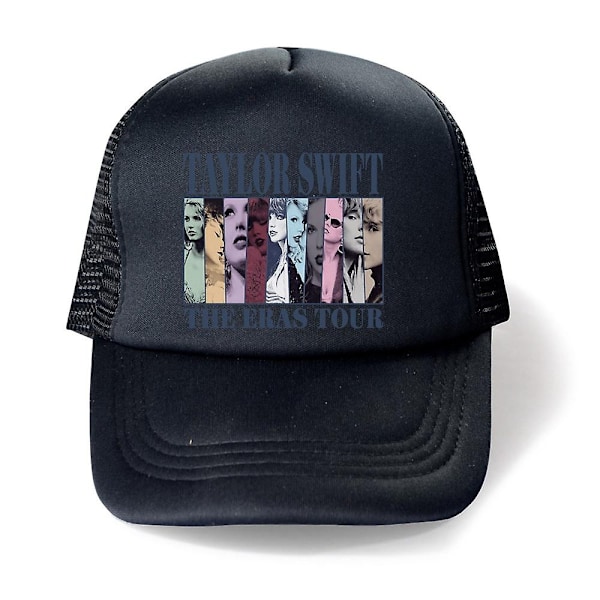 Kids Singer Taylor Swift The Eras Tour Baseball Cap Adjustable Trucker Sun Hat Sport Snapback-WELLNGS Black