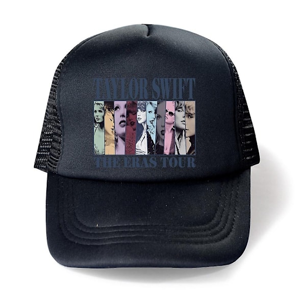 Lasten laulaja Taylor Swift The Eras Tour -lippalakki Säädettävä Trucker Aurinkolippalakki Urheilu Snapback-WELLNGS Black