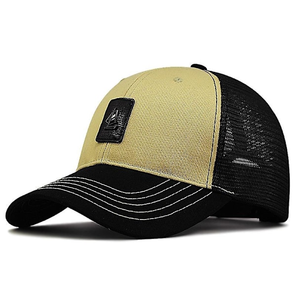 Big Head Man Plus Size Baseball Cap Mænd Sommer Bomuld Mesh Trucker Hat-WELLNGS Black XXL 60  68cm