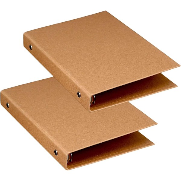 A5 kraft paper folder A5 binder refillable A5 binder 6 rings can add gifts-WELLNGS