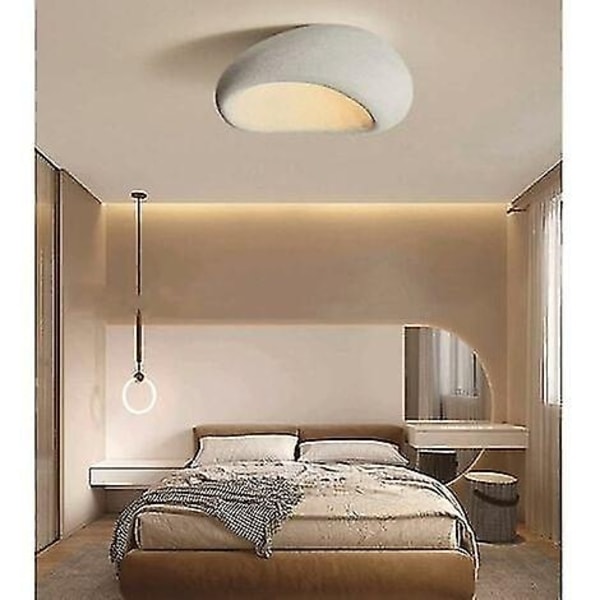 Svkbjroy Moderne Minimalistisk Taklampe, Wabi-sabi Stil Harpiks Taklampe, (farge: Hvit, Størrelse: 20cm)-WELLNGS