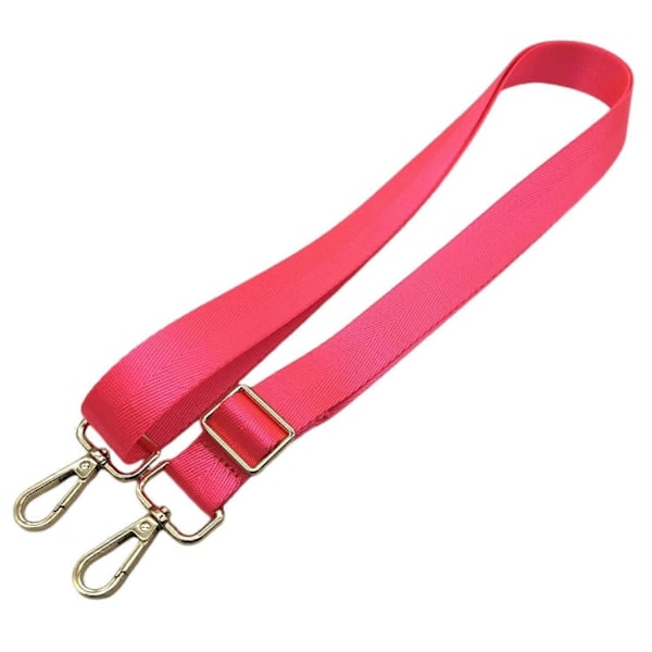 Färgglad Väska Axelrem med Karbinhake Justerbar Breddad Enkel Axel Crossbody Meddelande-WELLNGS Pink