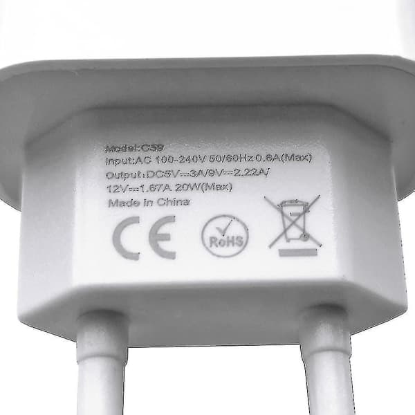 2-pakning iPhone-lader Rask ladeadapter + kabel 20w Usb-c Hvit 2-pakning-WELLNGS