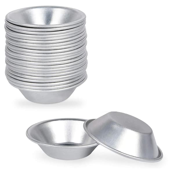 25-pakning Eggterteform Eggtertekopp Eggtertebunn, Rund Gjenbrukbar Nonstick (aluminium) - WELLNGS