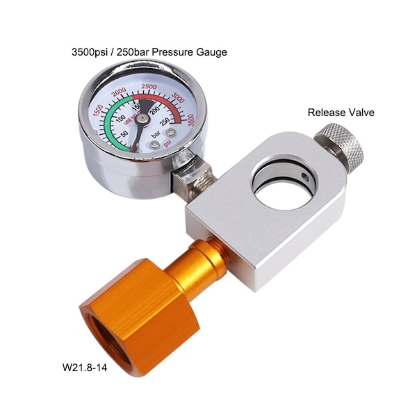 Co2-påfyldningsadapter til Cga320 Co2-tank  Påfyldningshurtigadapter til Duo/terra/art  Maskine-WELLNGS