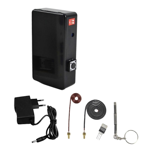150MHz EMP Generator US/EU-kontakt Glödlampsdetektor Högfrekvent Högeffekts Elektromagnetisk Pulsgenerator Justerbar Svart-WELLNGS Black