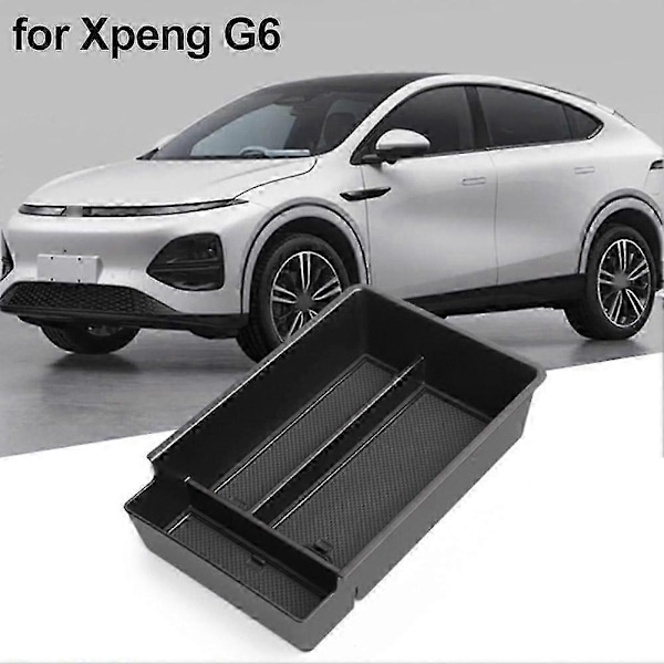 ABS+PVC central konsol armstöd förvaringsbox lämplig för Xiaopeng G6 central behållare-WELLNGS