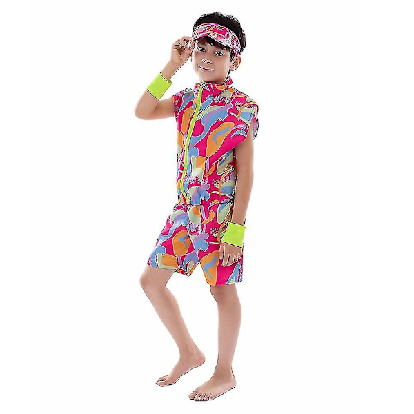 4-8 År Børn Drenge Piger Rulleskøjteløb Outfit Sæt Barbie Ken Cosplay Kostume Halloween Julegaver-WELLNGS Boy 4-5 Years