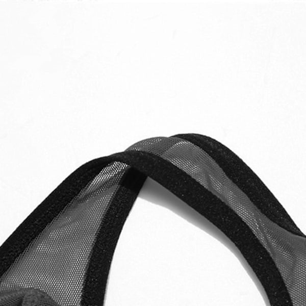 Issilke Mesh Transparent Herrstringkalsonger Herrunderkläder - WELLNGS Black L