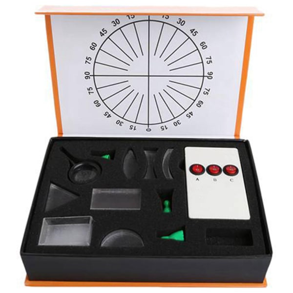 Optik Experiment Set Triangulärt Prisma Laser-Lamps Konvex-Konkav Lins Grupp Vetenskaplig Utrustning-WELLNGS