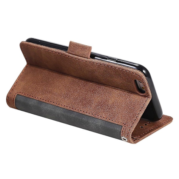 til iPhone 16e Etui Blokerende Wallet Stand Læder Telefon Cover-WELLNGS Grey