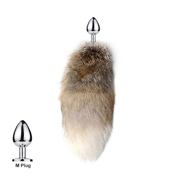 Svans Plug-In Rävsvans Katt Små Rekvisita Äkta Hår Liten Svans Avtagbar Hundleksak Sp-WELLNGS Kim Island Fox M