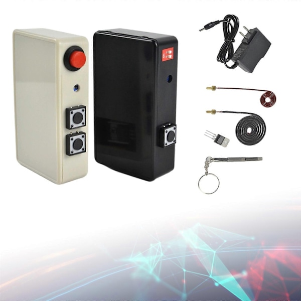 150MHz EMP Generator US/EU-kontakt Glödlampsdetektor Högfrekvent Högeffekts Elektromagnetisk Pulsgenerator Justerbar Svart-WELLNGS White