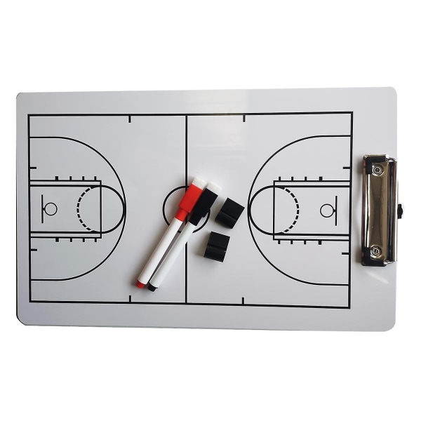 Coach Board Tør Slet Coach Board Dobbeltsidet Design Strategi Board Whiteboard til Basketball-WELLNGS White