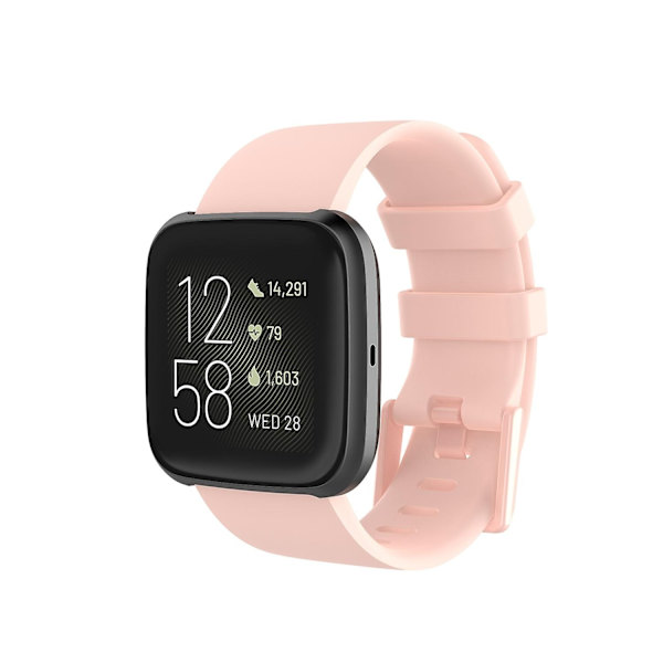 Silikoneurrem til Fitbit Versa 2/Versa Lite/Størrelse: L-WELLNGS Pink Other Phone Models