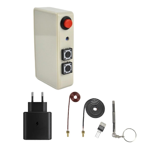 150MHz EMP Generator US/EU-kontakt Glödlampsdetektor Högfrekvent Högeffekts Elektromagnetisk Pulsgenerator Justerbar Svart-WELLNGS White