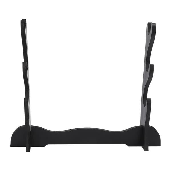 3-lags Samurai Sværd Katana Holder Stand Beslag Rack Display Sort-WELLNGS