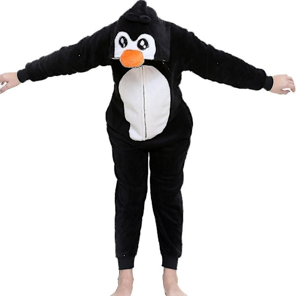 Børne Unisex Super Soft Fleece Pingvin Onesie Nw1-WELLNGS 0 7-8 Years