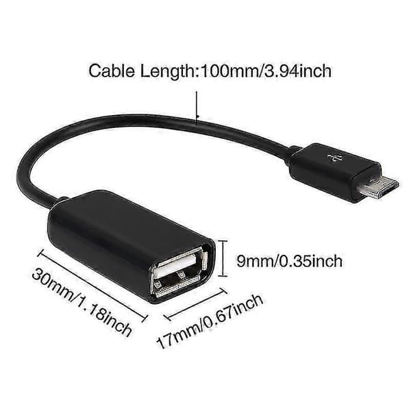 OTG Adapter Micro USB-kablar OTG USB-kabel Micro USB till USB Kompatibel med-WELLNGS A04