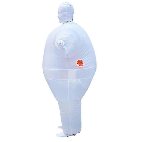 Uppblåsbar Helkroppsdräkt Kostym Vuxen Rolig Rollspel Kläder Fest Leksak Present - WELLNGS White