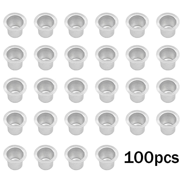 100 st Metalliska Ljusinsatser, Ljusstakehållare Koppar Metall Ljuskoppar för Vaxdroppande Träbord D-WELLNGS