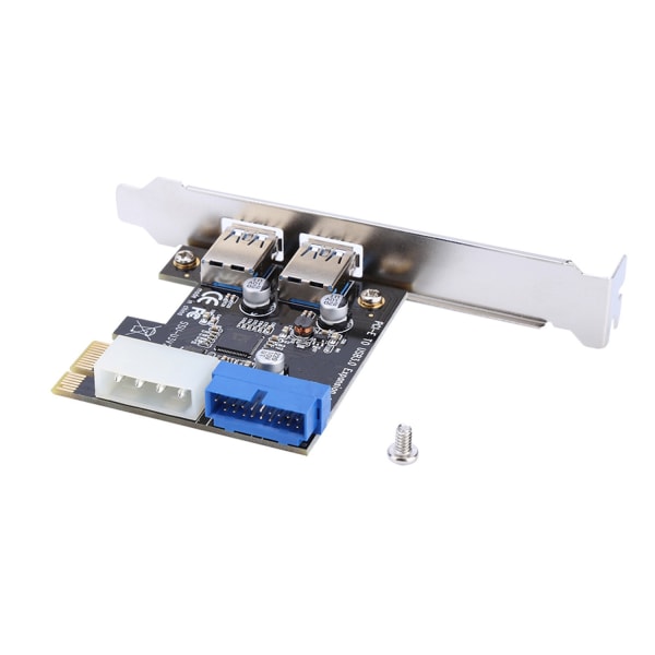 PCIE til USB3.0 udvidelseskortadapter med front 19PIN interface-WELLNGS