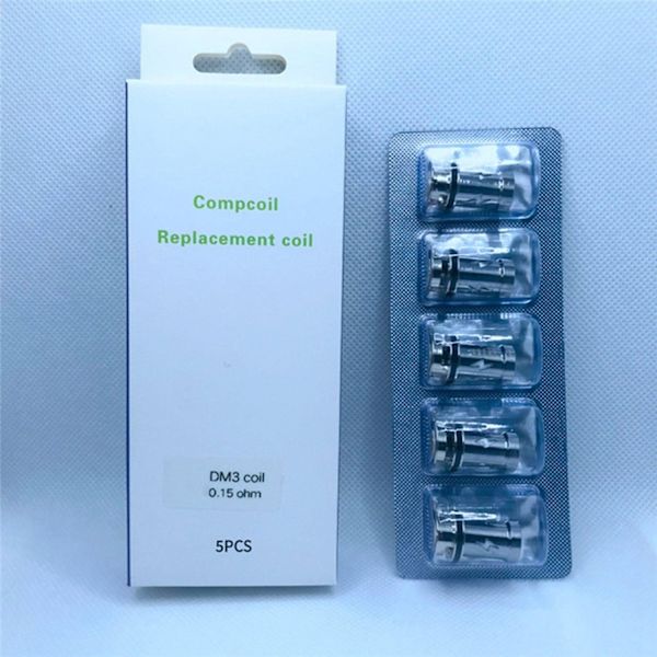 5 st TPP-spolar DL-uppvärmningsnät för Drag 3 Drag X S Plus Pro Kit (DM3 0,15 ohm) - WELLNGS