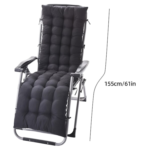 100% Ny, 155 cm Utomhus Trädgård Solstol Solstol Dagbädd Pad Kudde Tyg Bekväm 4 Färg-WELLNGS