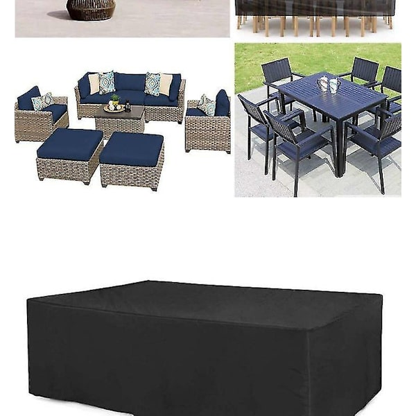 64 kokoa Vedenpitävä Ulkokäyttöön Patio Puutarhakalusteet Pölypäällysteet Sateen Lunta Tuoli Pölypäällysteet (musta)-WELLNGS 80x80x80cm