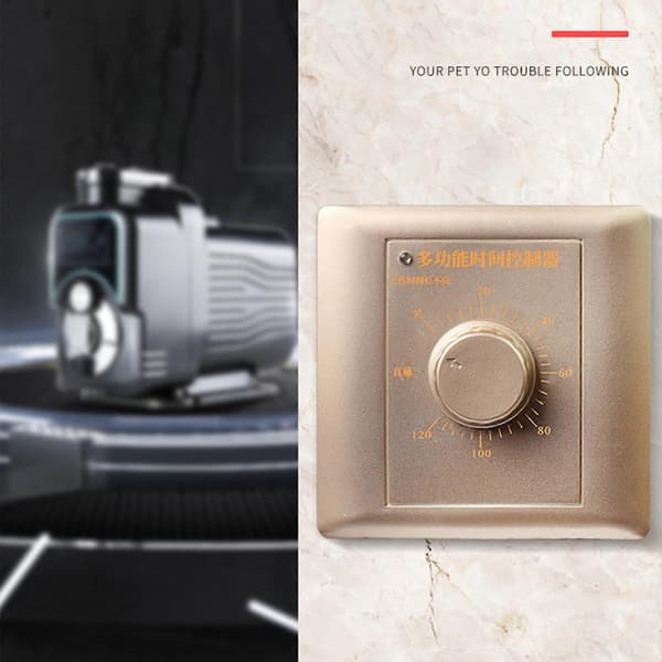 AC 220V Timer Bryter Kontroll Pumpe Mekanisk Nedtelling Kontroll Interruptor-WELLNGS Grey 60 minutes