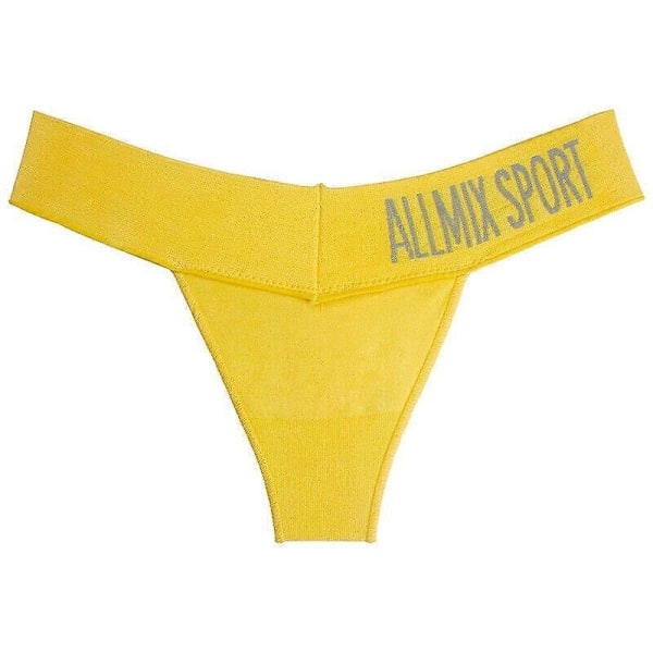 Sexig Trosor Seamless Sporttrosor Tanga Seamless - WELLNGS yellow L