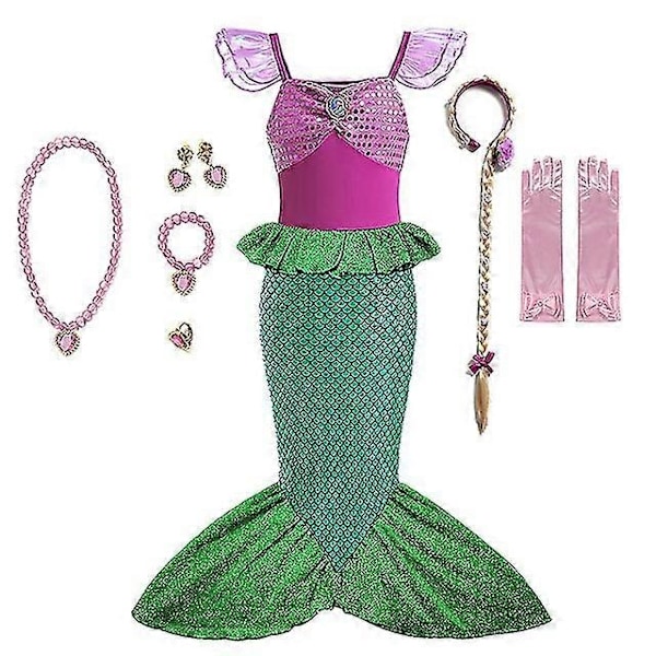 Jenteklær Barneklær V-WELLNGS 7-8T(size 140) 9pcs Mermaid Set1