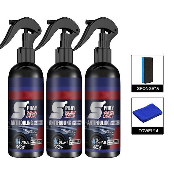 3pcs New Multi-functional Coating Renewal Agent Quick Coating Spray High Protection Hydrophobic-WELLNGS