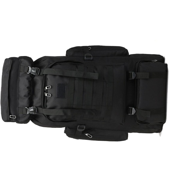 80l militær taktisk rygsæk Vandtæt fiskeskuldertaske Multifunktionstaske til voksne Udendørs sport Klatring Camping-WELLNGS black