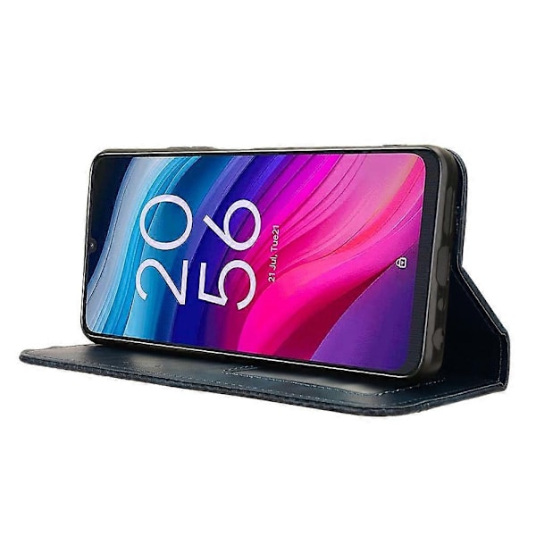 Kompatibel med TCL 505 T509K T5094 Deksel Retro Lær Magnetisk Lukking Flip Telefon Deksel - WELLNGS Style D