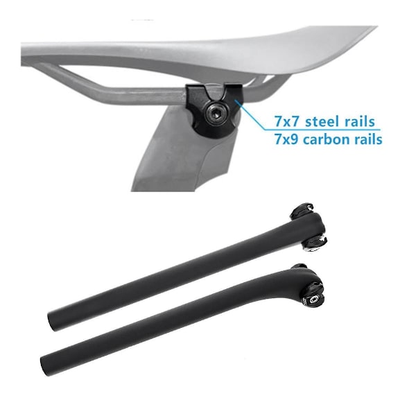 Cykelsadelpind Klemme til Carbon Sadelskinner Adapter 7x9mm Cykel Sadelpind Rør Oval / Runde Clips-WELLNGS