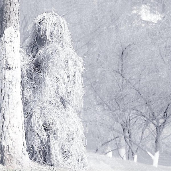 5 i 1 Ghillie-dragt, 3D Camouflage Jagttøj Inklusive Jakke, Bukser, Hætte, Bæretaske-WELLNGS WHL