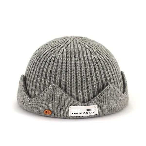 2020 Ny Hög Kvalitet Vinter Riverdale Jughead Jones Cosplay Stickad Mössa Kvinnor Män Topic Exklusiv Krona Hatt Ull Mjuk Man Cap-WELLNGS Dark Grey