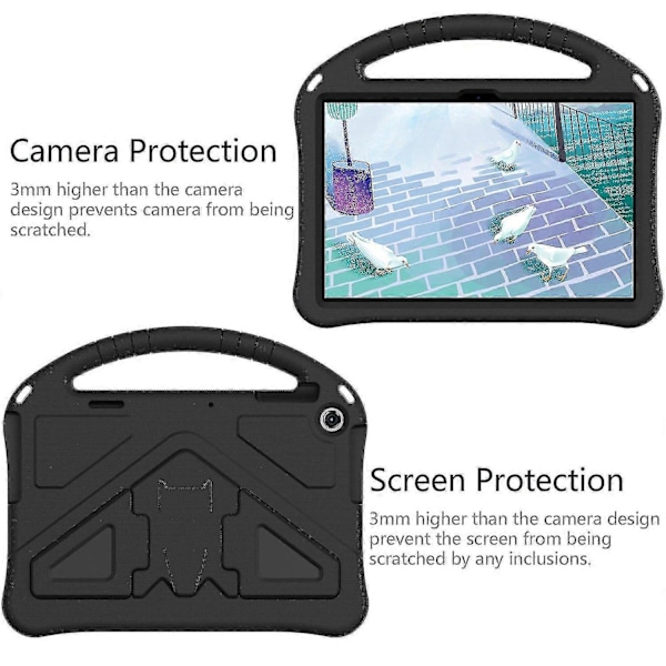 For Lenovo Tab M10 (3. generasjon) Nettbrettdeksel Barn Eva Robust Støtsikkert Nettbrettdeksel Konvertibelt H-WELLNGS Black