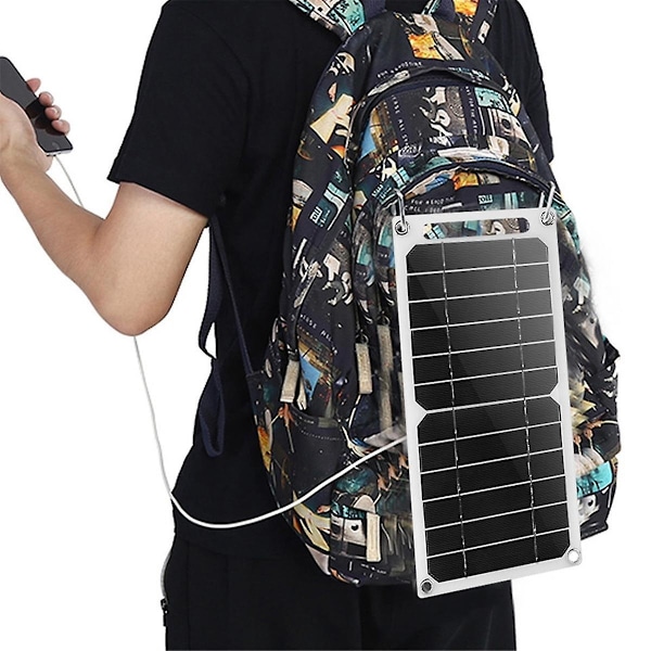 6W Solpanel USB Solcelle Udendørs Vandretur Batterilader System Solpanel Kit til Mobiltelefon - WELLNGS