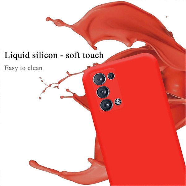 Oppo Reno6 PRO 5G Telefonfodral TPU Skyddande Fodral - Flytande Design - WELLNGS LIQUID RED