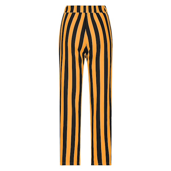 Herrbyxor med ränder, personliga fickor, knappar, kostymbyxor, leggings, casualbyxor - WELLNGS Brown XL