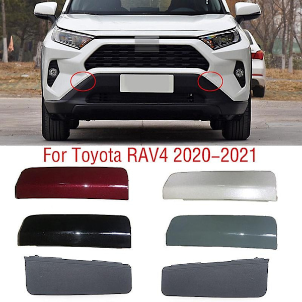 Til Toyota Rav4 Rav 4 2020 2022 Bilens Forreste Kofanger Træk Krog Dæksel Trailer Øje Hætte Låg-WELLNGS red left up