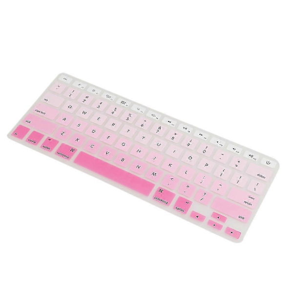 Engelskt silikontangentbordsskydd kompatibelt med Macbook Air 13 15 17 Rosa-WELLNGS Pink