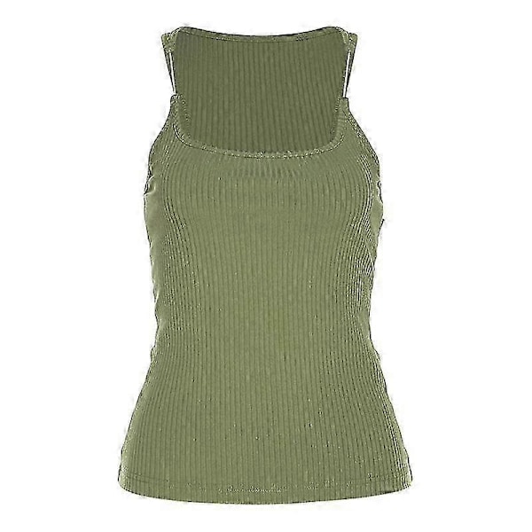Luvette Tank, Kvinders Usynlig Rem Tanktop - WELLNGS green M