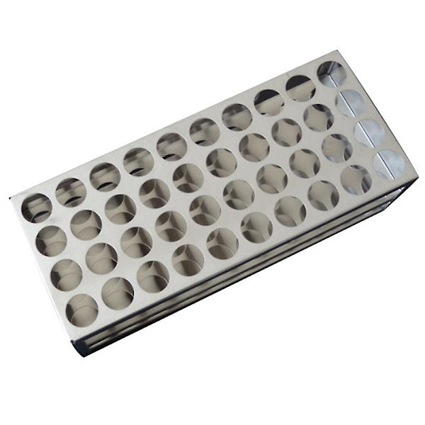 14Mm 40 Hullers Aluminium Reagensglas Stativ Multifunktionelt Laboratorium Reagensglas Holder Laboratorieudstyr-WELLNGS